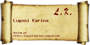 Lugosi Karina névjegykártya